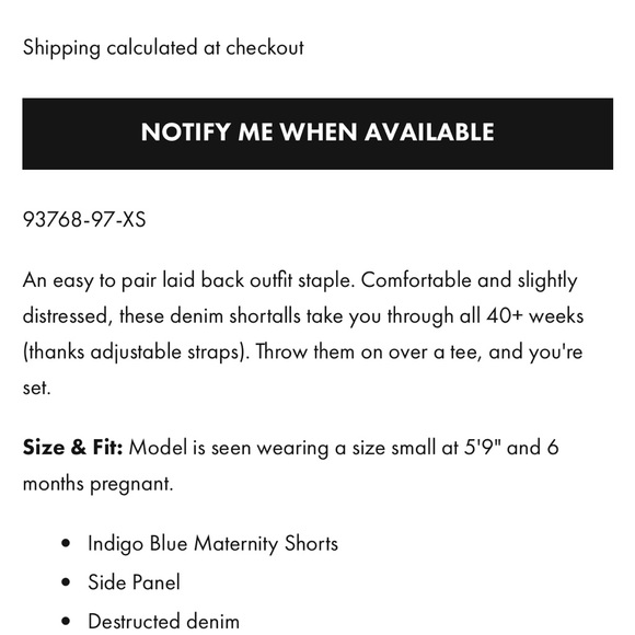 Motherhood Maternity shorts overalls - Picture 4 of 5